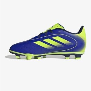 adidas Kids Firm-Ground size 13 Cleat in Blue & Neon Yellow